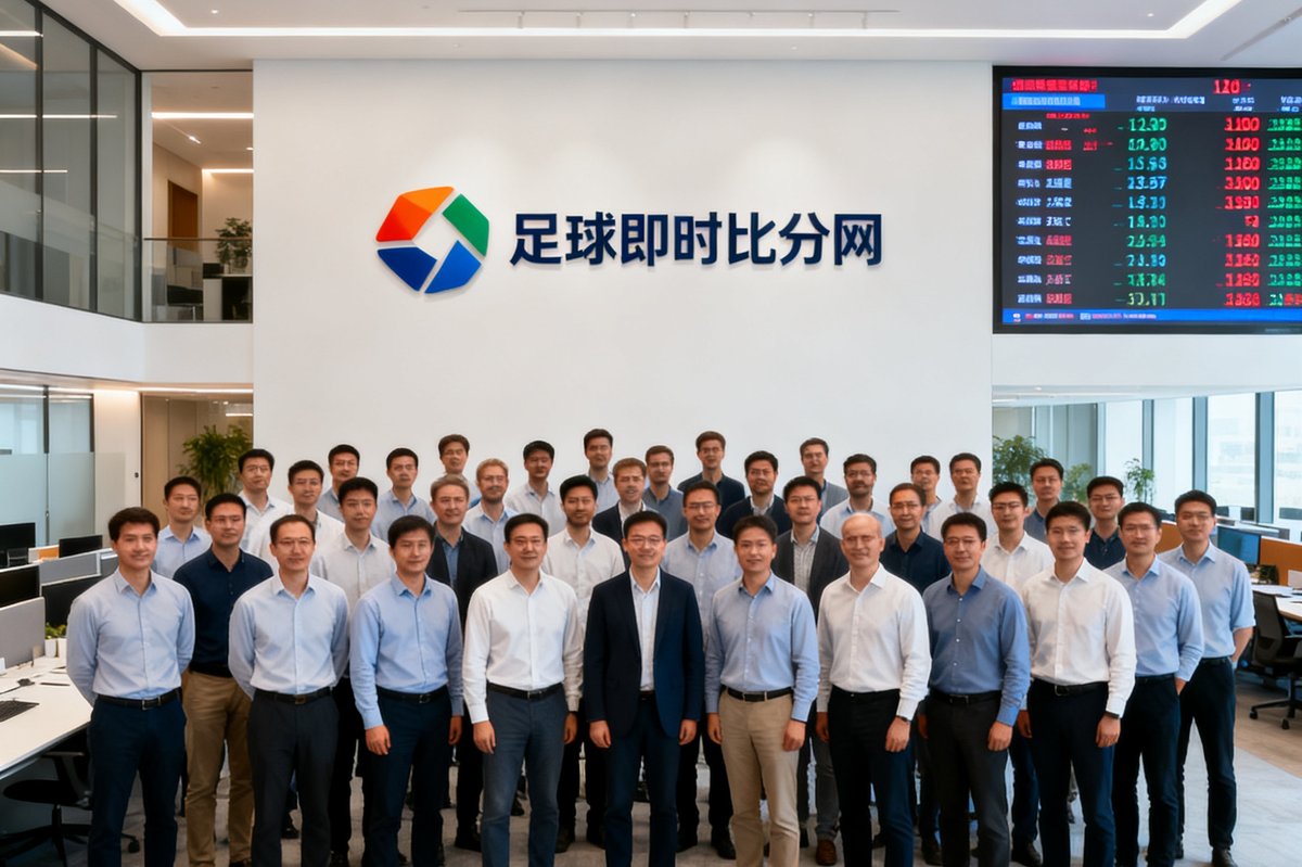 足球即时比分网由120名工程师和分析师组成的核心团队合影